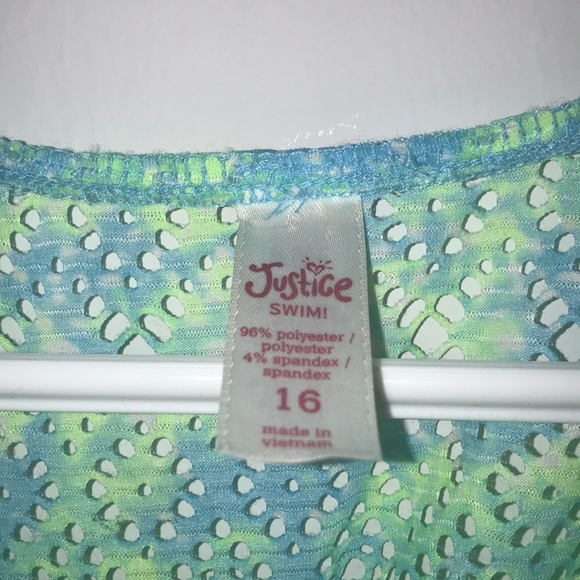 •💚💛BRAND NEW justice bathing suit coverup• - Picture 2 of 2